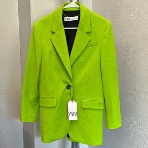 Zara Bright Lime Blazer